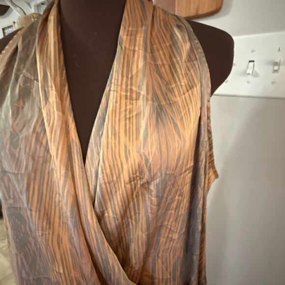 Derek Lam for Design Nation bubble hem mini dress size XL sleeveless peach gray - Picture 2 of 13